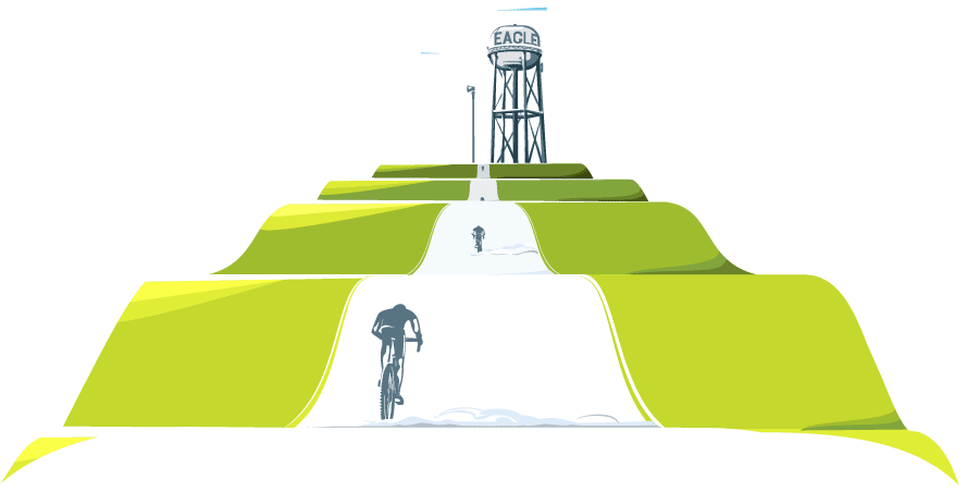 simple poster illustration bicycle bike race