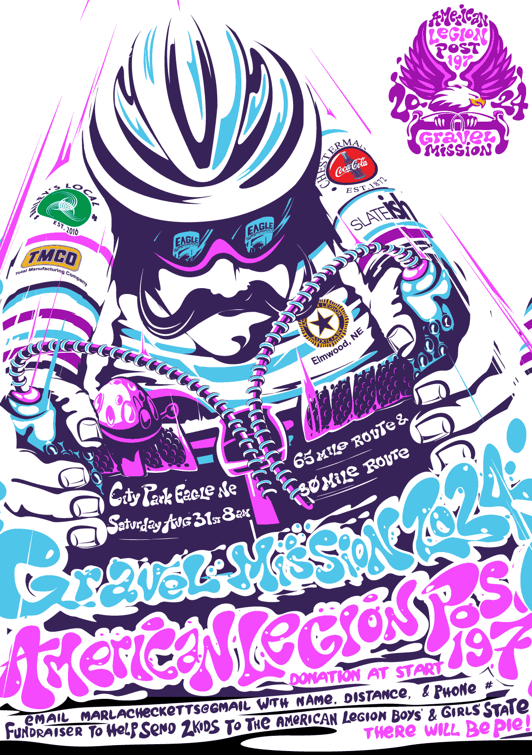 poster illustration bicycle gravel bicycle race