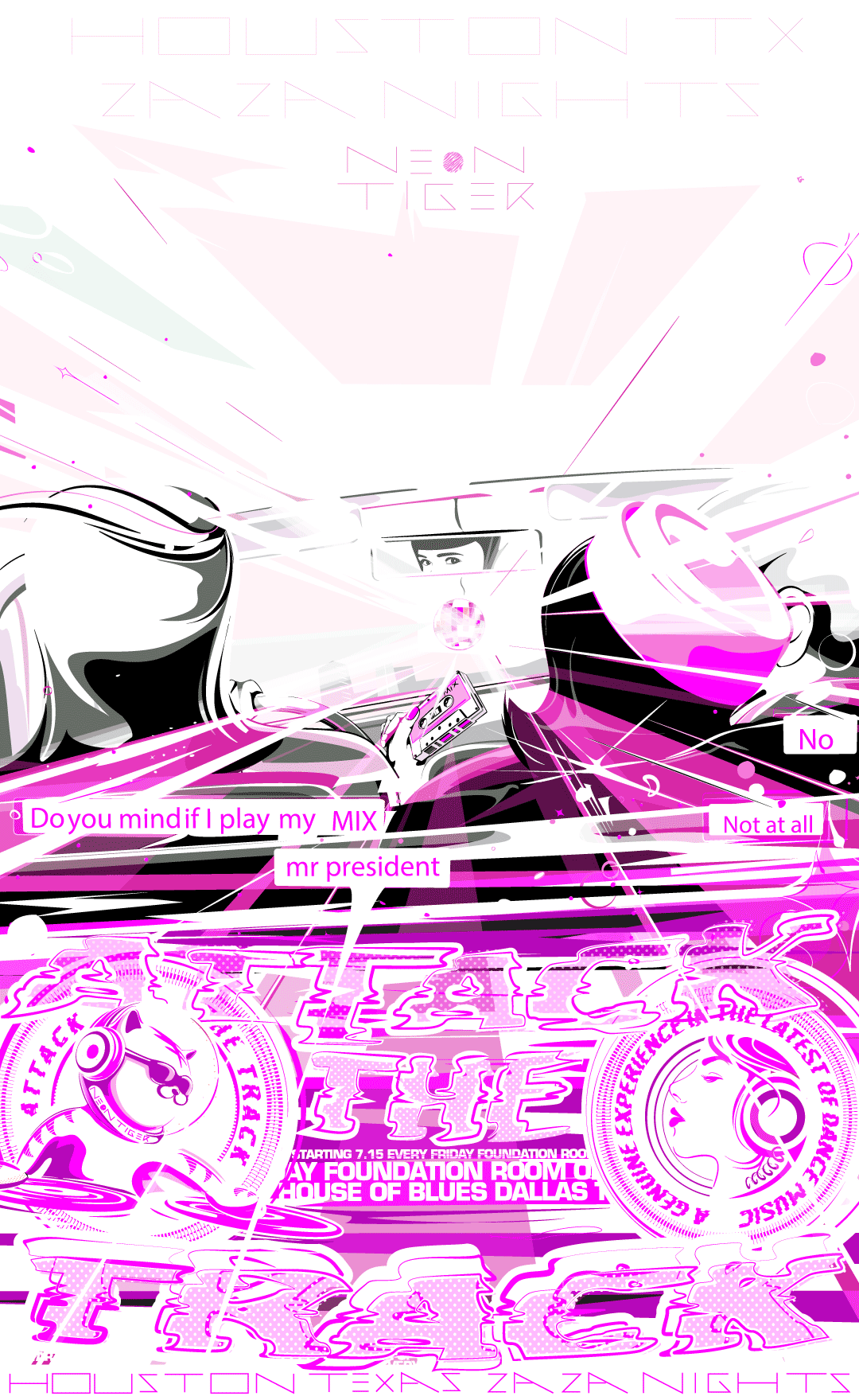  DJ poster kennedy simple EDM tehno Dallas 